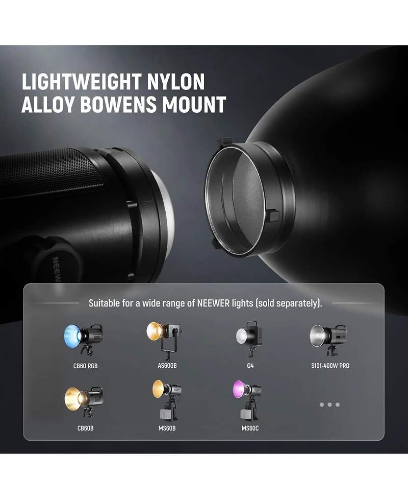 Neewer FR30 Camera Mounting Accessory with 29.5cm for Godox Neewer Studio Strobe Flash Light Speedlite