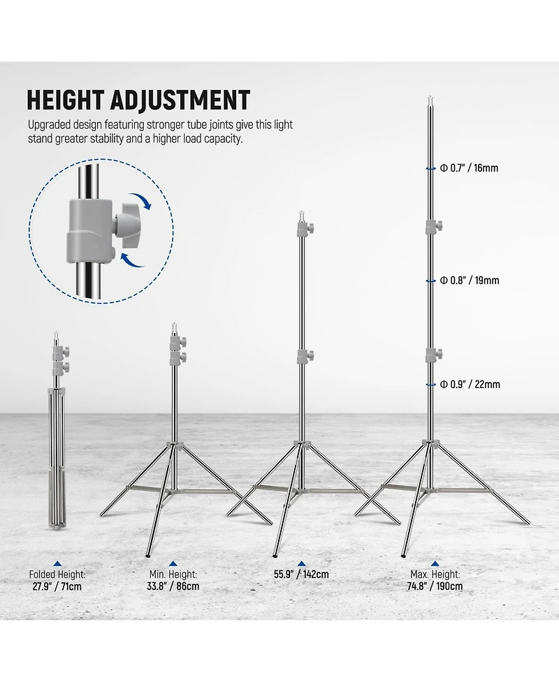 Neewer St-190SS Ring Light with 190cm, 13.5lb, 6.5kg