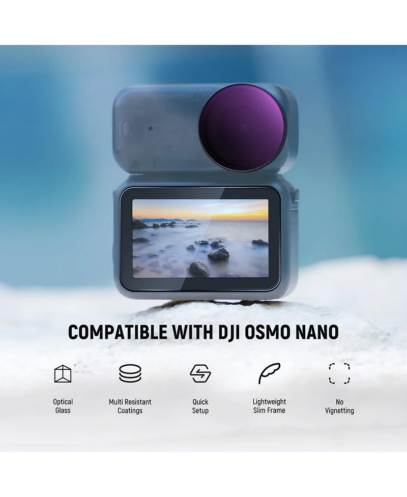 Neewer ND8 Camera Lens Accessory with ND8, ND16, ND32 for Dji Osmo Nano