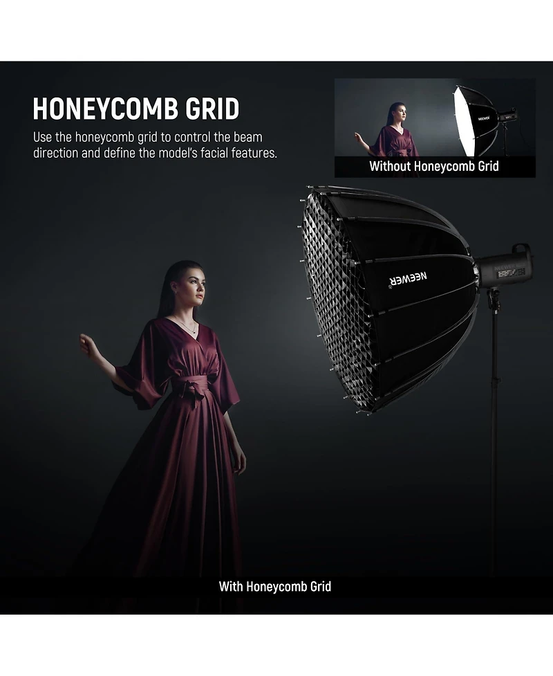 Neewer NS90P Softbox with 90cm, 100x for Godox Amaran 100x Aputure 600d