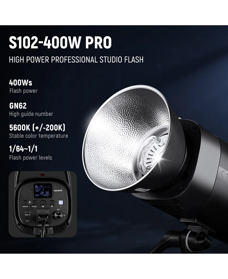 Neewer S102-400W Softbox with 5 in, 400W, 400Ws