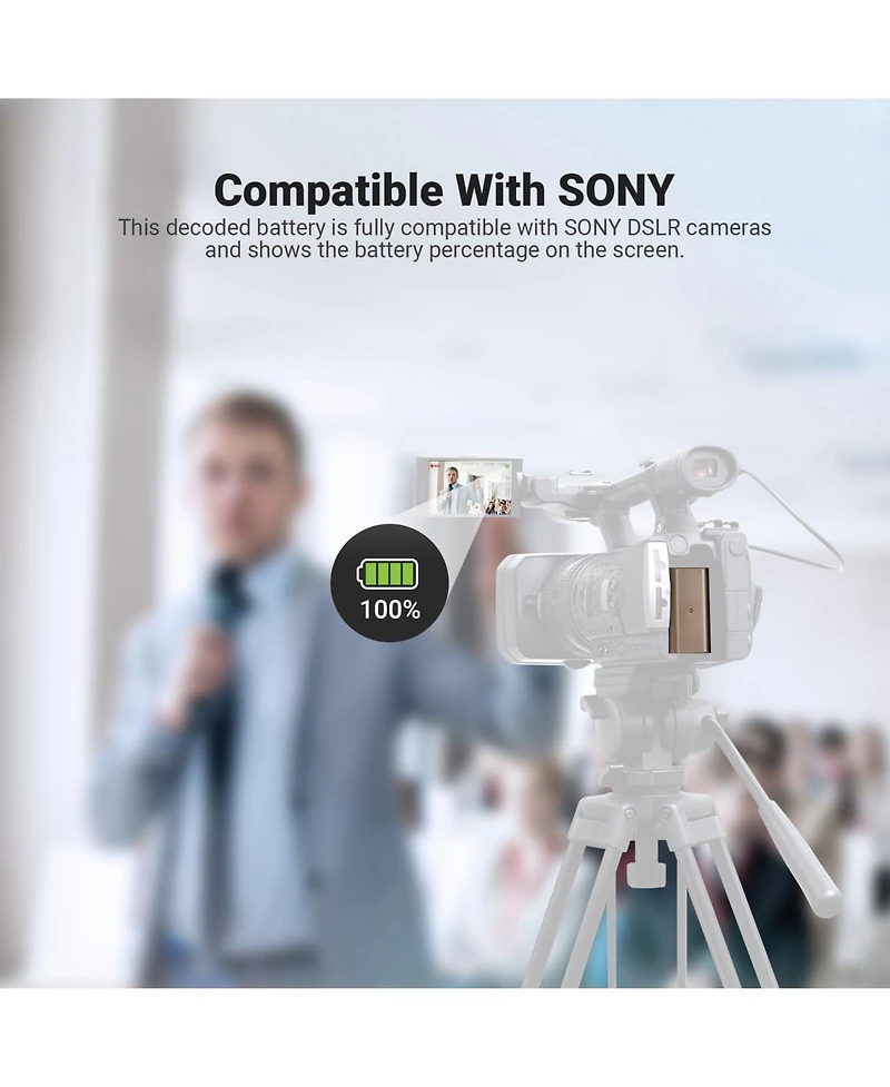 Neewer Np-F750 Led Video Light with 4400mAh, Usb C for select Sony Np-f-series devices
