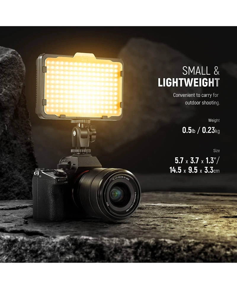 Neewer Led Video Light with 176 Led, 5600K for select Canon, Nikon and Sony cameras