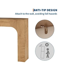 homfan 47 Inch Slim Farmhouse Console Table, Narrow Wooden Entryway Table, Space-Saving Hallway Furniture, Ideal Behind Sofa or in Foyer
