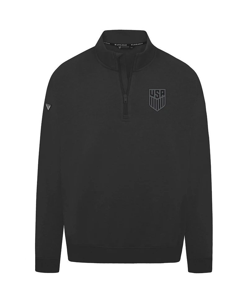 LevelWear Men's Black Usmnt Murray Quarter-Zip Sweatshirt