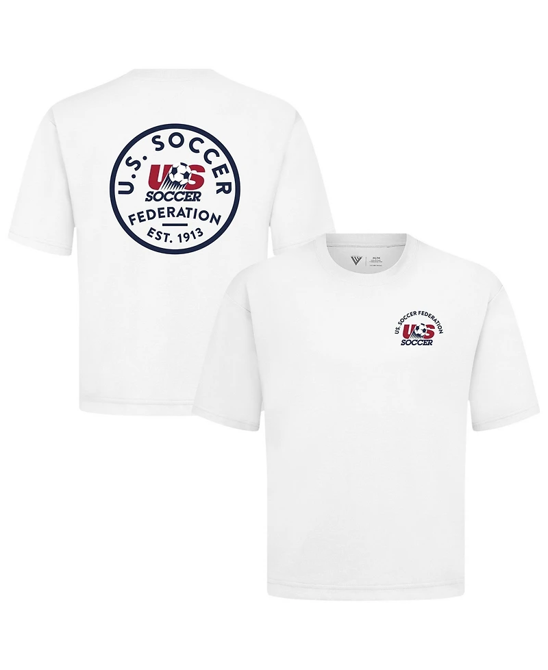 LevelWear Men's White Usmnt Luxe Signature Knit Transit T-Shirt