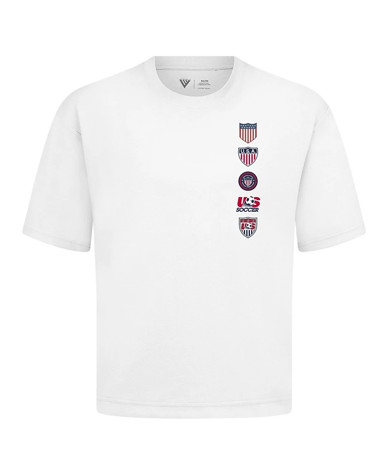 LevelWear Men's White Usmnt Luxe Signature Knit Timeline T-Shirt