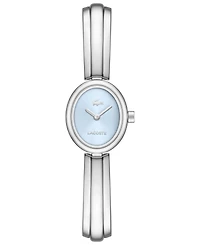Lacoste Women's Quartz Suzanne Silver-Tone Stainless Steel Bangle Bracelet Watch 18.5mm