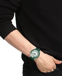 Lacoste Men's Quartz Capbreton Green Silicone Strap Watch 43mm