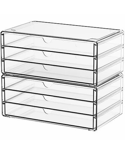 Xdovet Stackable Desk Organizer Drawers Office Supplies