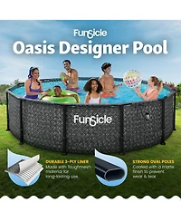 Funsicle 12' x 36" Oasis Designer Round Above Ground Pool
