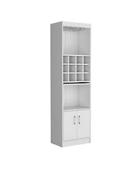 Flynama Freestanding 5 Tier Bar Cabinet Wine Liquor Storage 12 Bottle Cubbies 5 Shelves