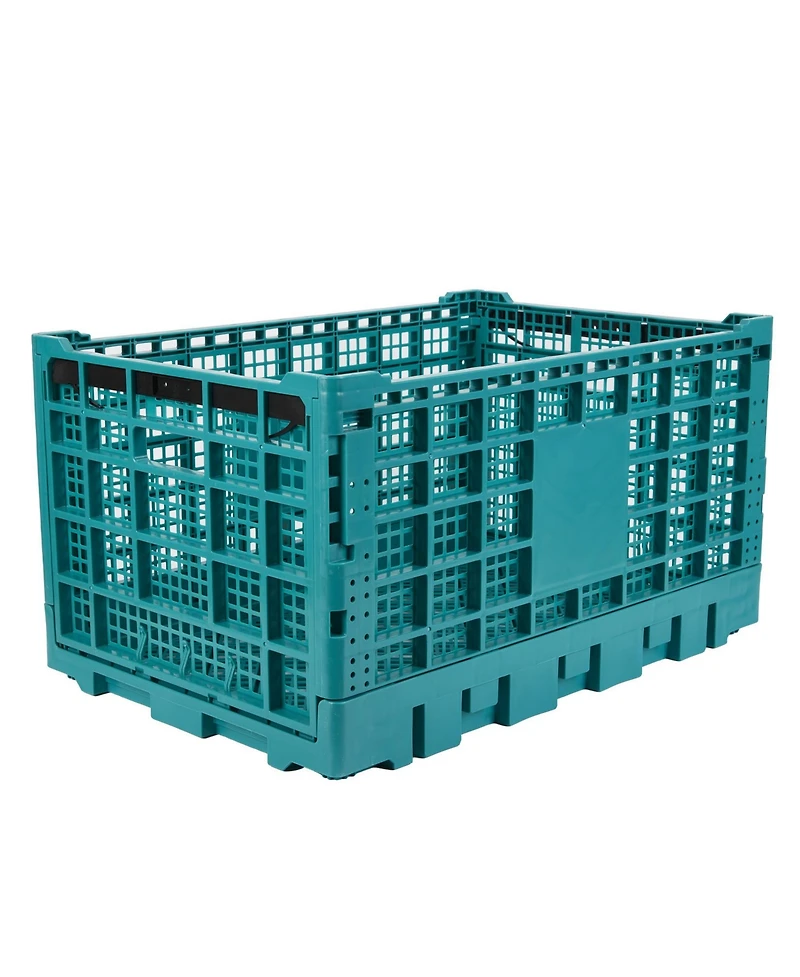 gaomon Stackable Collapsible Heavy Duty Plastic Storage Organizer Crate for Outdoor Office, Home, School, Camping