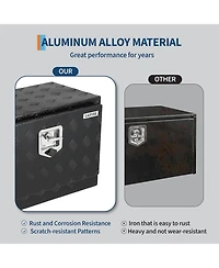 gaomon Heavy Duty 36" x 14" x 16" Aluminum Underbody Truck Tool Box, Outdoor Lockable Diamond Plate Storage Box