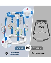 Gnuadz Pool Basketball Hoop Ring Toss Game Floating Indoor Outdoor