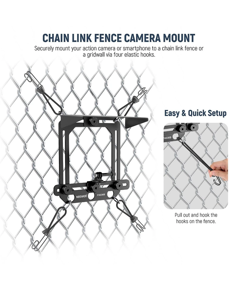 Neewer PA036B Camera Mounting Accessory for select GoPro, Dji and Insta360 action cameras