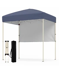 Sugift 6 x 4 ft Pop Up Canopy Tent with One Half Sidewall and Carrying Bag