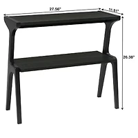 Slickblue 2 Tier Sofa Side Table with Storage Shelf for Living Room
