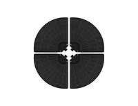 Lucky One 4 Piece Patio Umbrella Base 140 lbs Fillable with U Locking Pins Stand