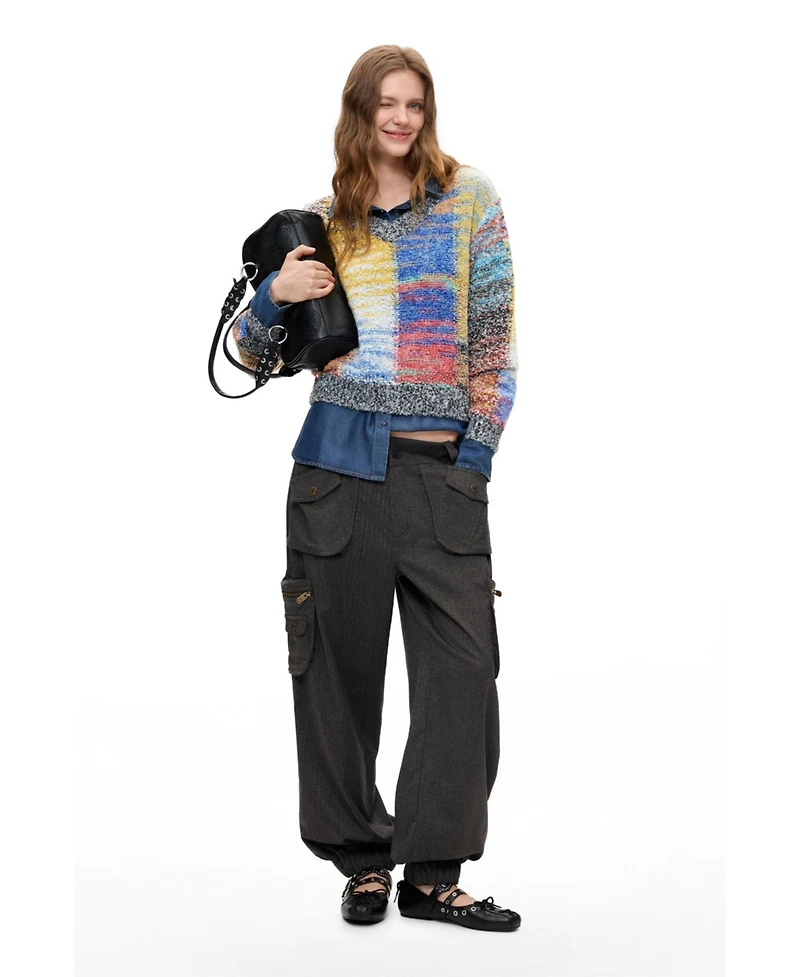 Desigual Women's Chunky knit cropped sweater