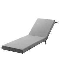 Pocassy Outdoor Chaise Lounge Cushion, Water-Resistant Patio Lounge Chair Cushion 1 Piece, Thick Lounger Pad with Straps