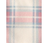 Carter's Girls' Plaid Fleece Layering Short-Sleeve Bodysuit, Shacket and Pants, 3-Piece Set