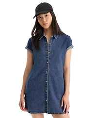 Good American Women's Collared Denim Polo Dress