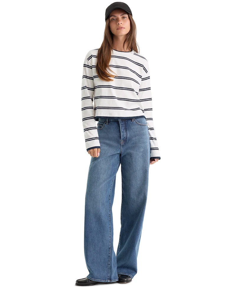 Good American Women's Long-Sleeve Layered Pull-On Top