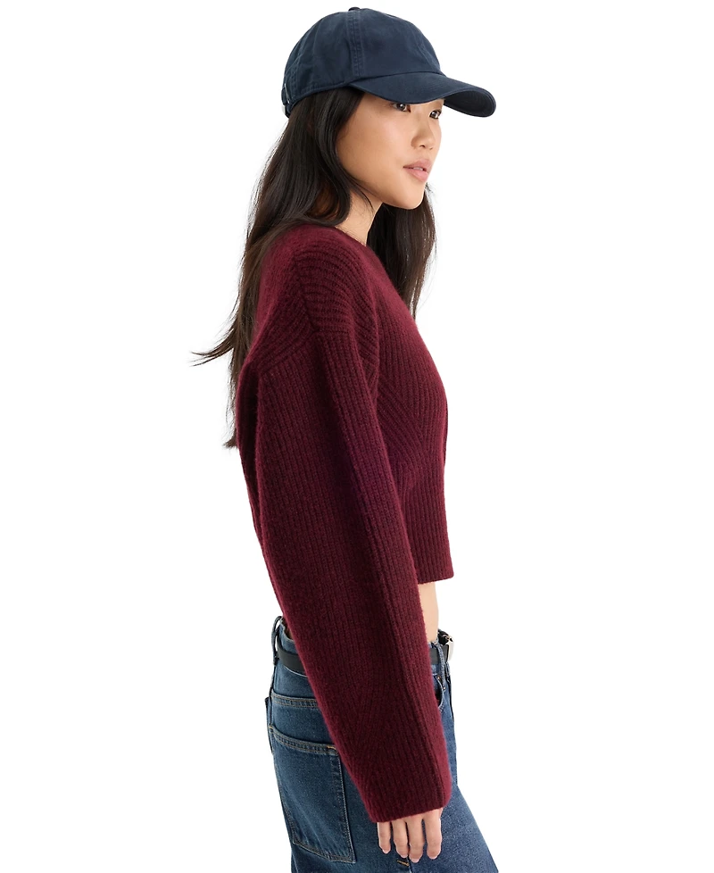 Good American Women's Chunky Knit Pull-On Sweater