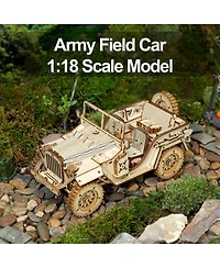 Robotime 3D Wooden Puzzle for Adults-Mechanical Car Model Kits-Brain Teaser Puzzles-Vehicle Building Kits-Unique Gift for Kids on Birthday Day