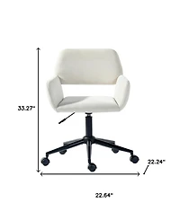 HomeRoots Adjustable Height Swivel Rolling Office Chair
