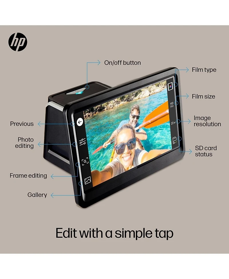 Hp FilmScan Touch Film and Slide Scanner (7" Lcd) - Convert Negatives and Slides to Stunning 22MP Photos