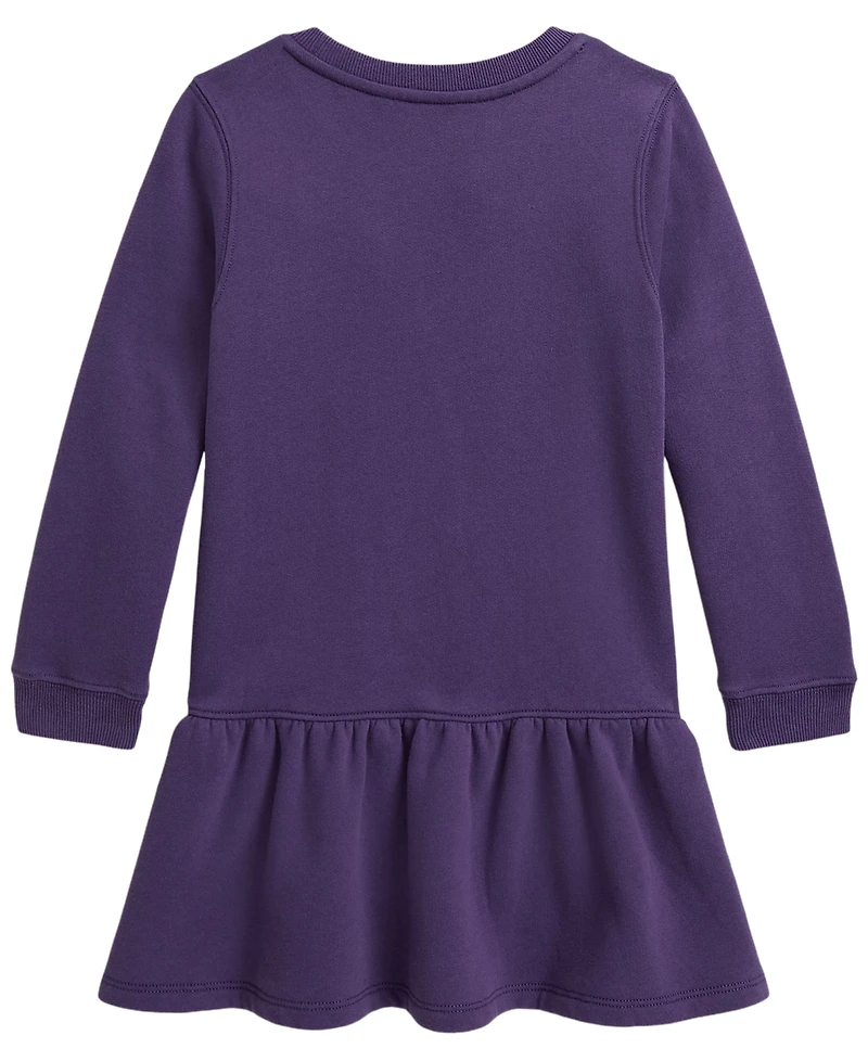 Polo Ralph Lauren Girls' 2T-6X Bear Long-Sleeve Dress