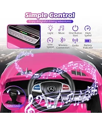 Gymax Licensed Mercedes-Benz Sl R231 Kids Ride on Car 12V Electric Vehicle with Music