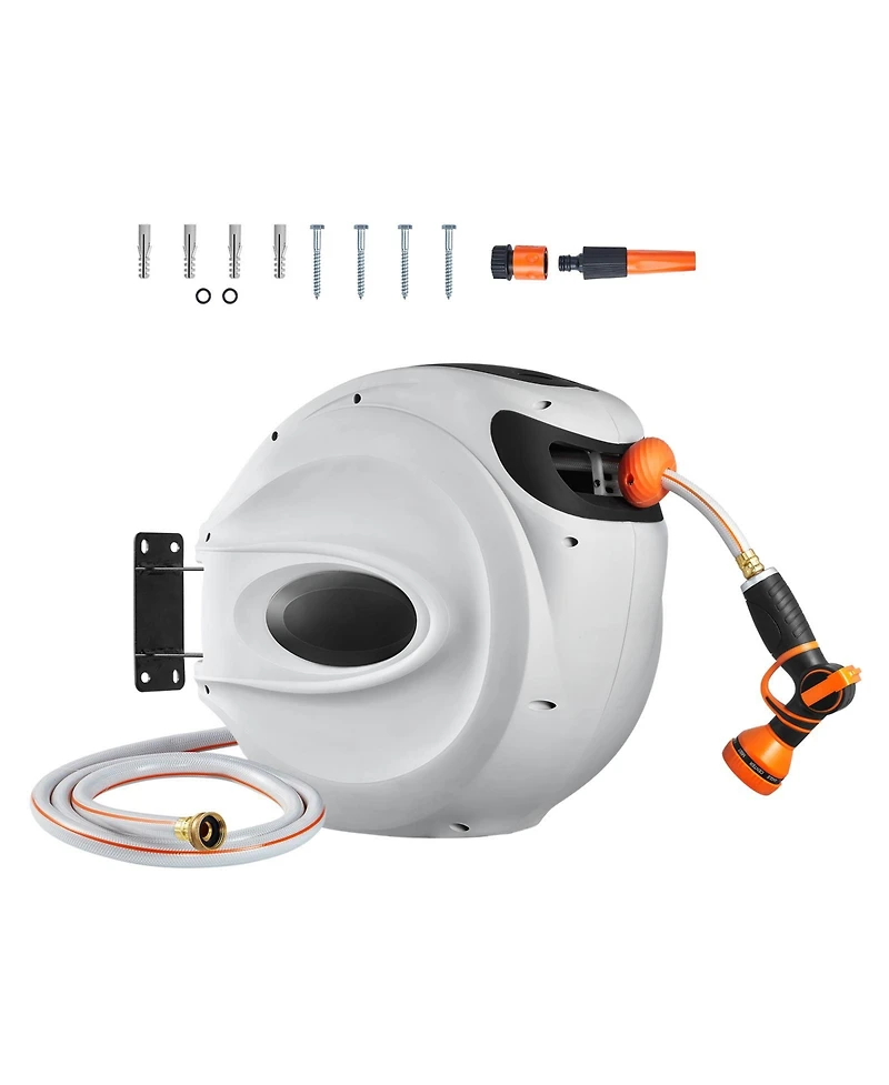 Vevor Retractable Hose Reel Water Hose Reel Swivel Wall-Mounted