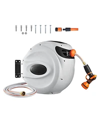 Vevor Retractable Hose Reel Water Hose Reel Swivel Wall-Mounted