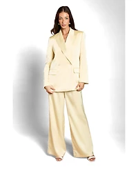 Coast Women's Tailored Double-Breasted Satin Blazer