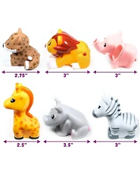 Gnuadz 6 Pack Mold Free Bath Toys Sealed No Hole Soft Squeezable Float Water Easy-grip Bathtub Pool