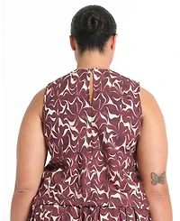 Estelle Women's Brinley Tie-Hem Print Relaxed Tank Top