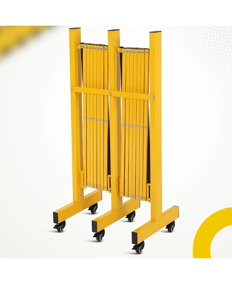 gaomon 3 Panel Room Divider Screen with Storage Shelves and Rolling Wheels