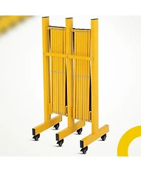 gaomon 3 Panel Room Divider Screen with Storage Shelves and Rolling Wheels