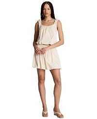 Kenneth Cole Womens Seoul Knit Ruched Scoop Neck Tank Top Pull On Mini Bubble Skirt