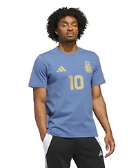 Adidas Men's Lionel Messi Blue Argentina National Team Name & Number T-Shirt