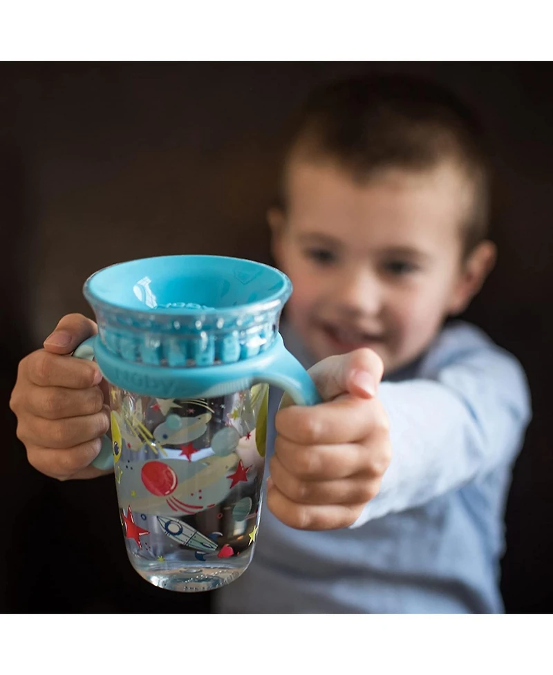 Nuby No-Spill Edge 360 2 Stage Drinking Cup with Removable Handles