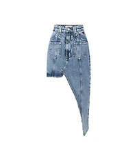 Pcfg Women's Free Heaven Cut Out Denim Skirt