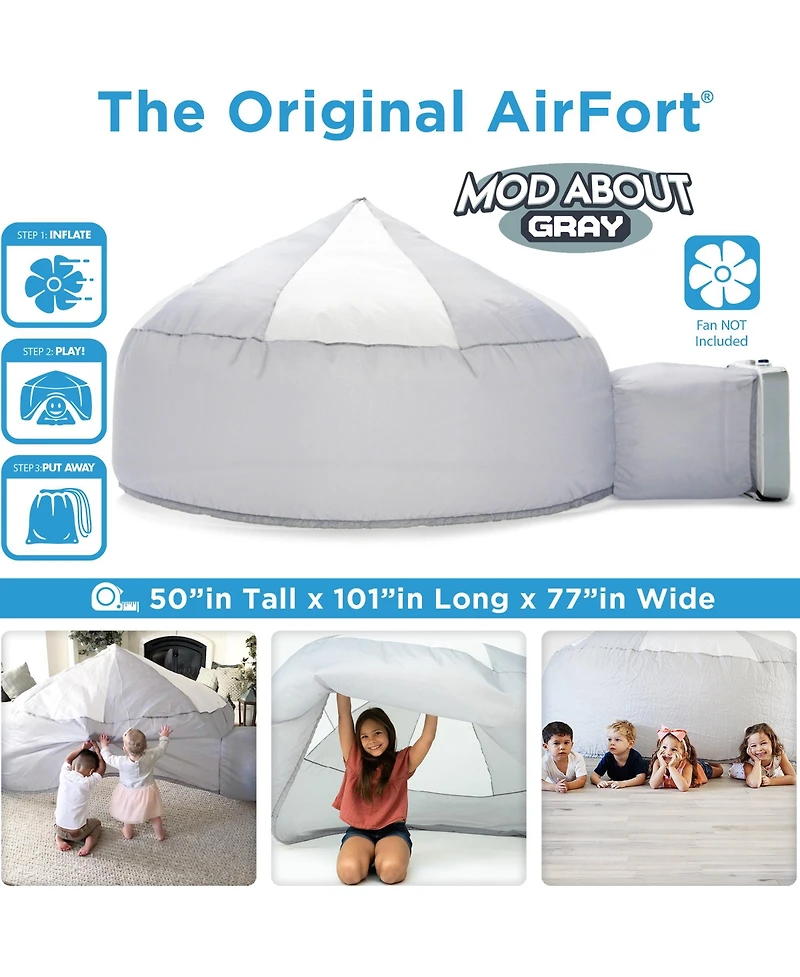 AirFort Mod About Gray Children's Indoor Play Tent with Easy Storage