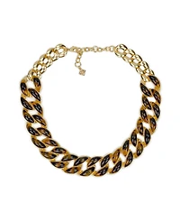 Patricia Nash Pave Tortoise Resin Collection Graduated Link Necklace