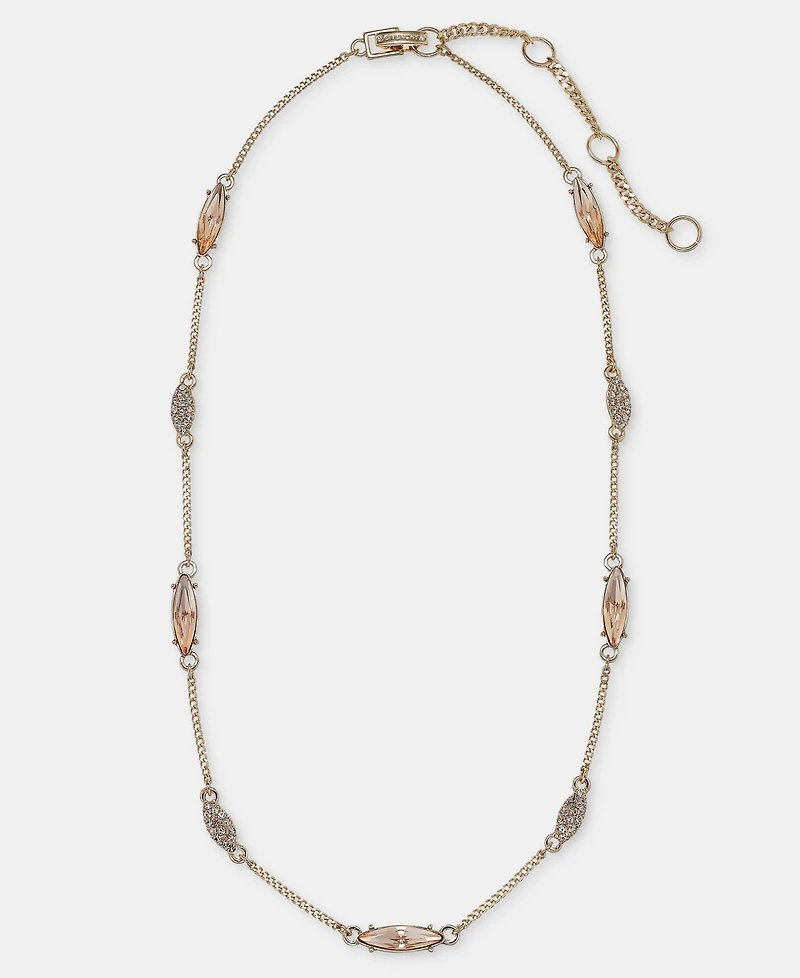 Givenchy Crystal Station Collar Necklace, 16" + 3" extender