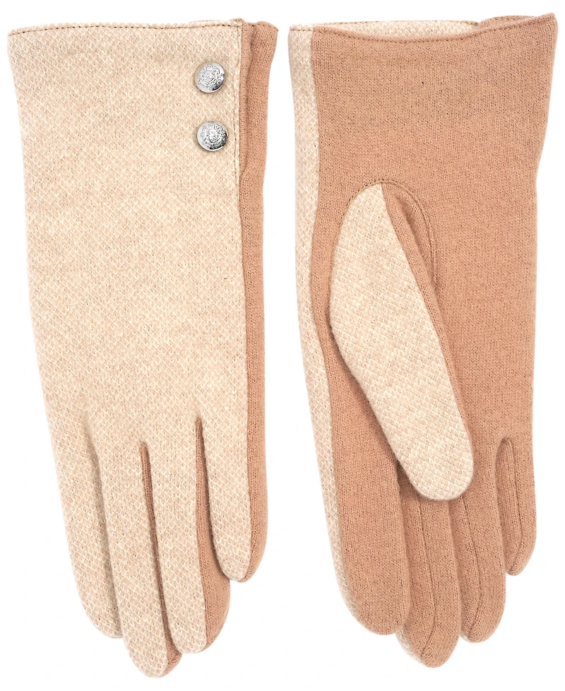 Lauren Ralph Two Button Pattern Top Gloves