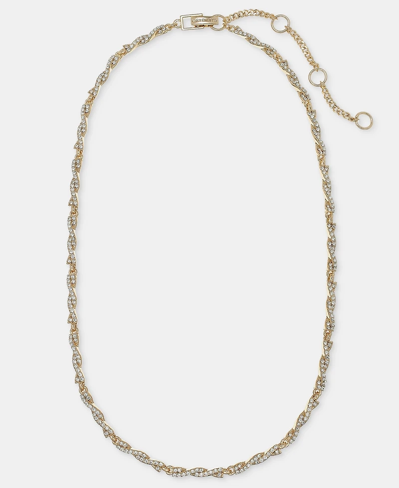 Givenchy Pave Twist Collar Necklace, 16" + 3" extender